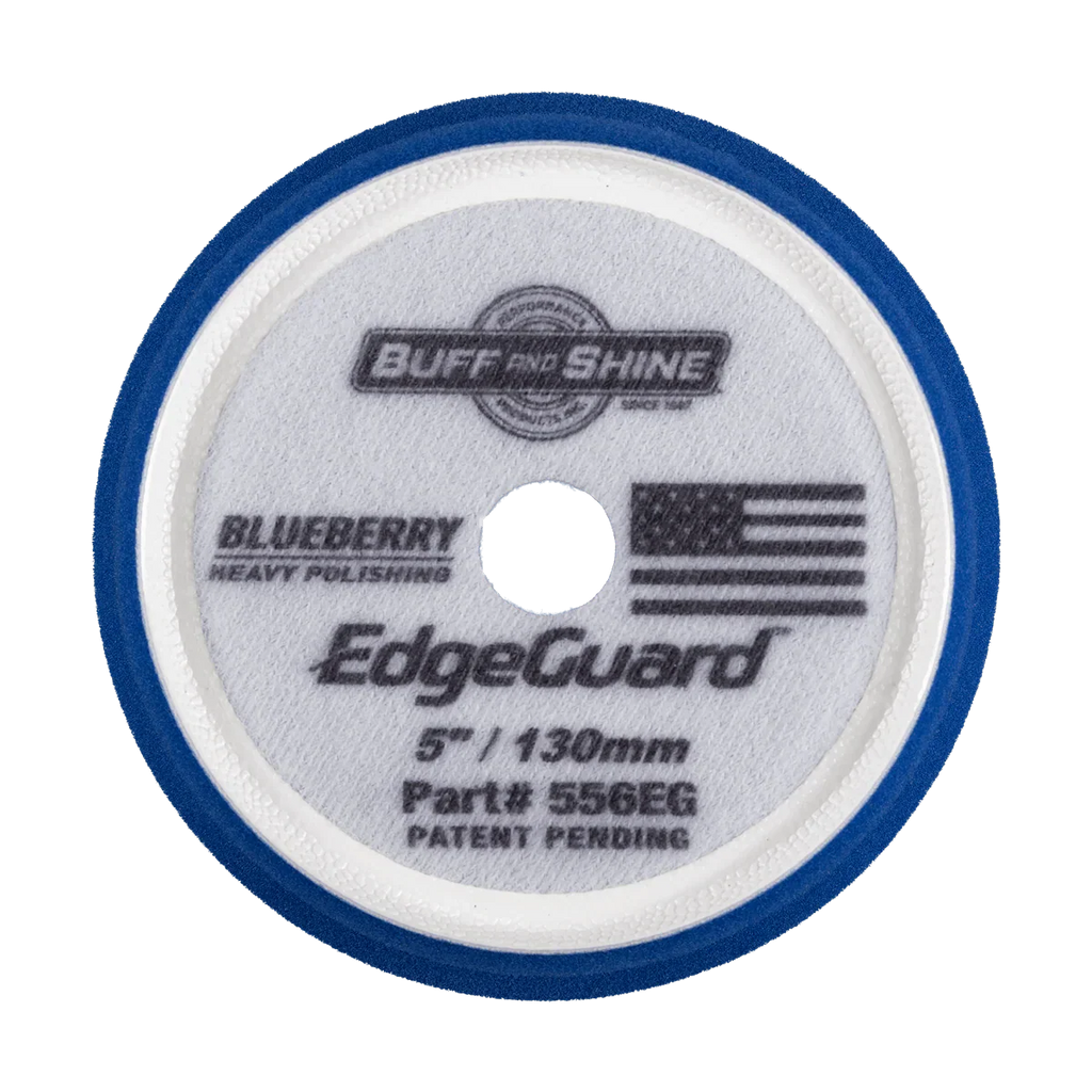 556EG - 5" Blueberry EdgeGuard™ Foam Pad - Heavy Polishing