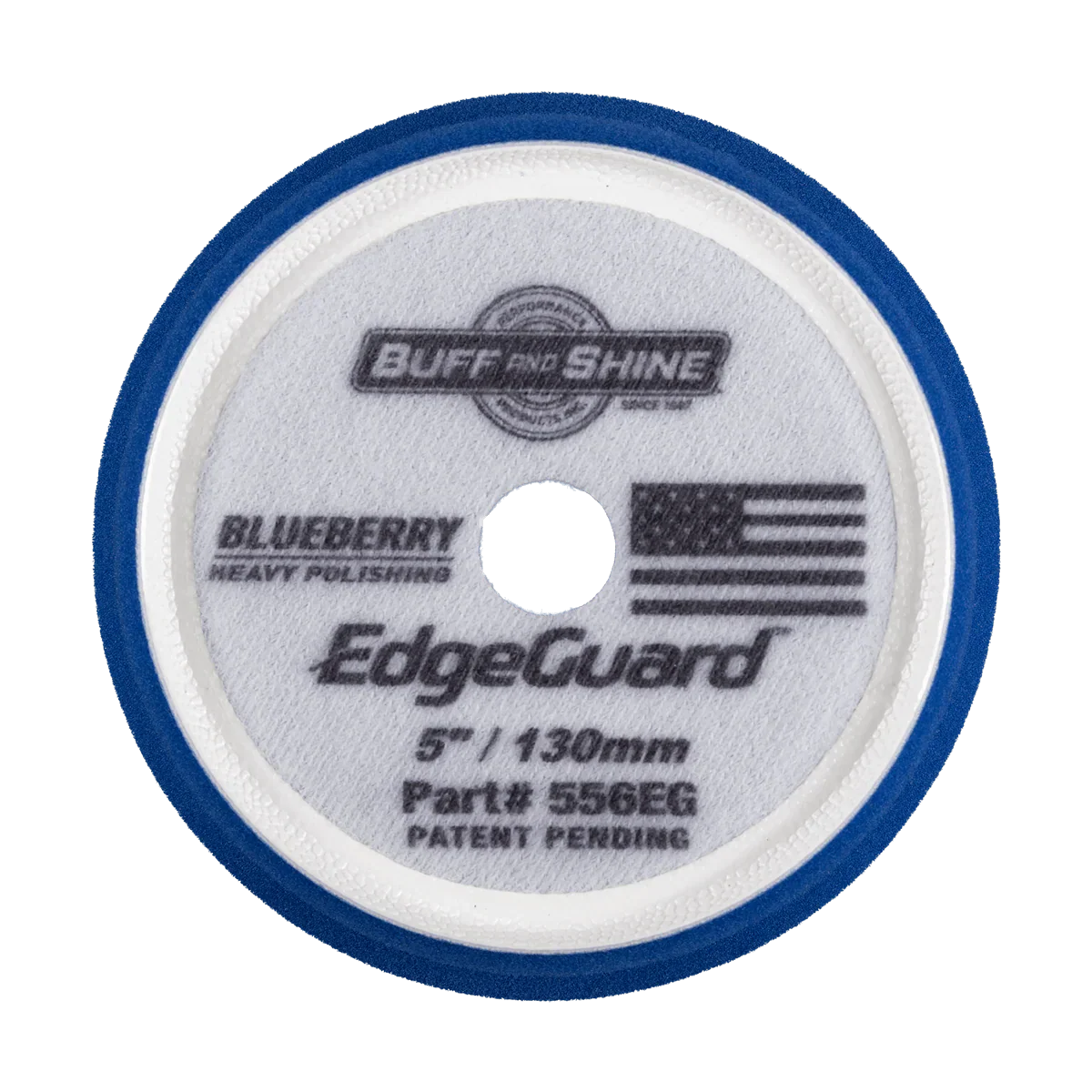 556EG - 5" Blueberry EdgeGuard™ Foam Pad - Heavy Polishing